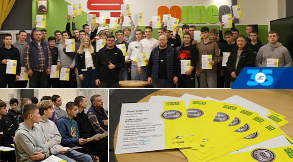 Students completed a training module from Mann+Hummel